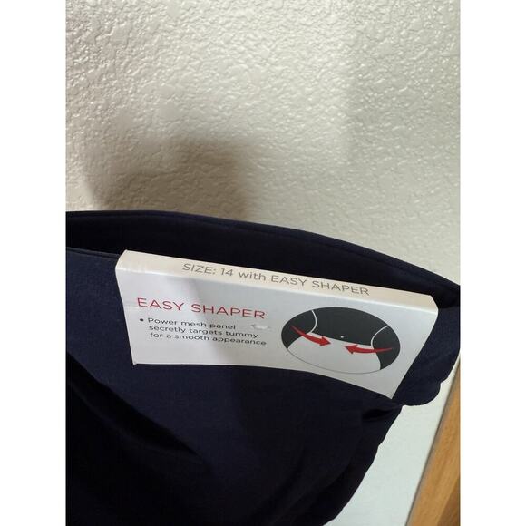 Lady Hagan Women’s Easy Shaper Pull On Ankle Pants Size 14 Dark Navy Missys New - Picture 4 of 6